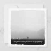 悔やみや弔慰は平らな写真カード感謝していしています サンキューカード (正面)