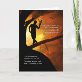 悔やみや弔慰は私の墓詩を男に見て泣くな カード