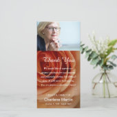 悔やみや弔慰は記念の葬儀の花柄によってが上がった感謝していしています サンキューカード (スタンド正面)