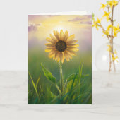 悔やみや弔慰ひまわりイングリーンメドウ カード (黄色い花)