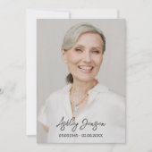 悔やみや弔慰ひまわり写真葬式サンキューカード サンキューカード (正面)