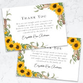 悔やみや弔慰ひまわり葬儀 サンキューカード