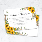 悔やみや弔慰ひまわり葬儀 サンキューカード