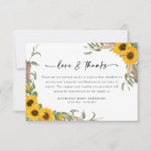 悔やみや弔慰ひまわり葬儀 サンキューカード (正面)