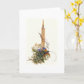 悔やみや弔慰ろうそく カード (黄色い花)