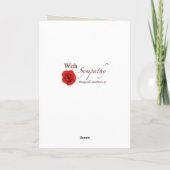 悔やみや弔慰を失った犬と カード (裏面)