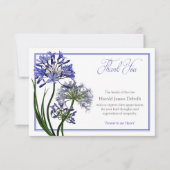 悔やみや弔慰アガパンツス葬儀サンキューカード サンキューカード (正面)