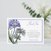 悔やみや弔慰アガパンツス葬儀サンキューカード サンキューカード (スタンド正面)