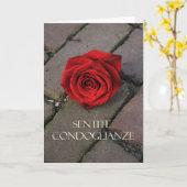 悔やみや弔慰イタリアンセンティテコンドリアンゼ カード (黄色い花)