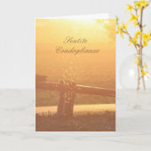 悔やみや弔慰イタリアン日光蚊帳 カード (黄色い花)