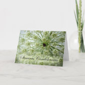 悔やみや弔慰インスペインの、クイーンアンズレース、花 カード (正面)