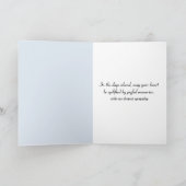 悔やみや弔慰ウォーターカラーマウンテンベンチ カード (内部)