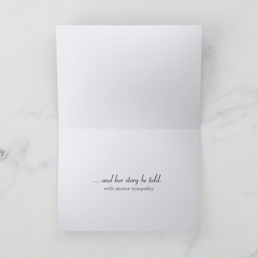 悔やみや弔慰ウォーターリリー抽象芸術 カード (内部)