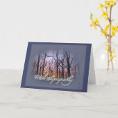 悔やみや弔慰ウッドランドサンセット カード (黄色い花)