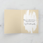 悔やみや弔慰ウーマン歩くオンウェットビーチ砂 カード (内部)