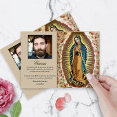 悔やみや弔慰エレガントグアダルーペ葬儀サンキューカード サンキューカード