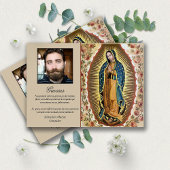 悔やみや弔慰エレガントグアダルーペ葬儀サンキューカード サンキューカード