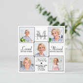 悔やみや弔慰エレガントコラージュ記念葬儀 サンキューカード (スタンド正面)