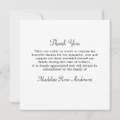 悔やみや弔慰エレガントコラージュ記念葬儀 サンキューカード (裏面)