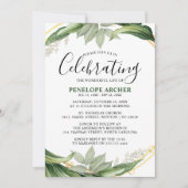 悔やみや弔慰エレガント植物観葉記念館 招待状 (正面)