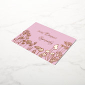 悔やみや弔慰エレガント金箔招待状はがき 箔招待状ポストカード (回転した状態)