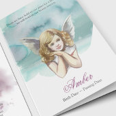 悔やみや弔慰エンジェルウィングス写真葬儀サンキューカード