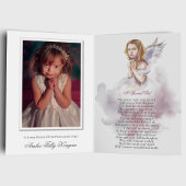 悔やみや弔慰エンジェルウィングス写真葬儀サンキューカード