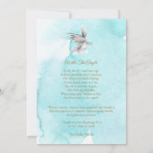 悔やみや弔慰エンジェルドヴー葬儀サンキューカード 招待状 (裏面)