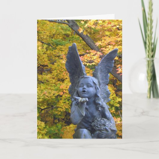 悔やみや弔慰エンゼルキス カード (正面)