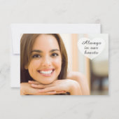 悔やみや弔慰カスタムフォト葬儀サンキューカード サンキューカード (裏面)