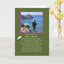 悔やみや弔慰カスタム写真の名前Remembrance Tribute カード