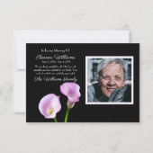 悔やみや弔慰カラーリリー葬儀フォトサンキュー サンキューカード (正面)