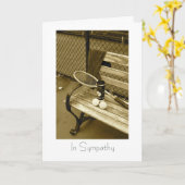 悔やみや弔慰カードのためのテニス カード (黄色い花)