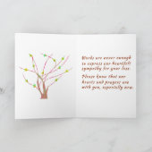 悔やみや弔慰カードの元の写真そしてスケッチ カード (内部)