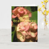 悔やみや弔慰カードの元の写真そしてスケッチ カード (黄色い花)