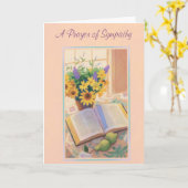 悔やみや弔慰カードの悔やみや弔慰の祈りの言葉 カード (黄色い花)