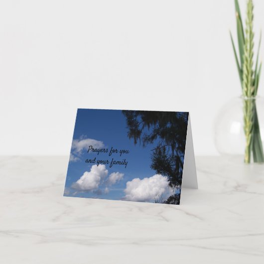 悔やみや弔慰カードの青空 カード (正面)