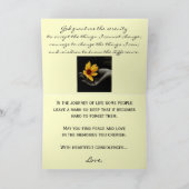 悔やみや弔慰カードを使って カード (内部)