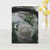 悔やみや弔慰カード白いバラのユニークな挨拶状 カード (黄色い花)