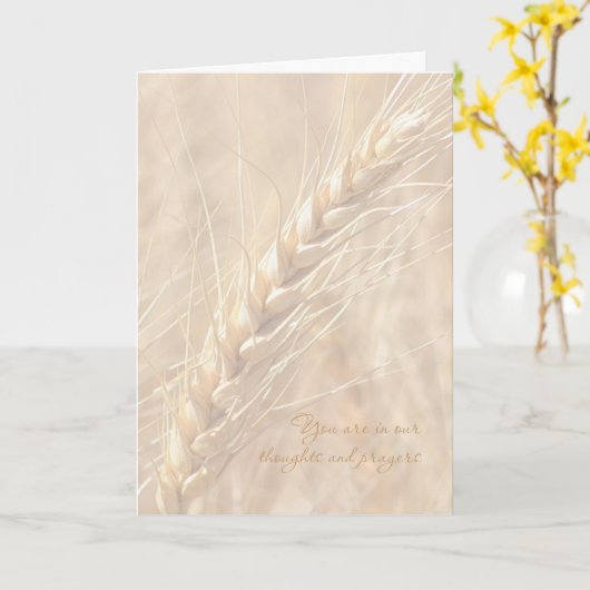 悔やみや弔慰カード/ムギの悔やみや弔慰カード カード (黄色い花)