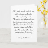 悔やみや弔慰カード-彼女は雨詩にあります カード (黄色い花)