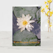 悔やみや弔慰カード: 母の渡ること カード (黄色い花)