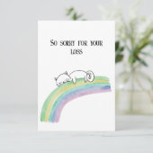 悔やみや弔慰カード（水色レインボー） (スタンド正面)