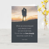 悔やみや弔慰カード"深く愛された"哀悼の願い カード (黄色い花)