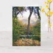 悔やみや弔慰カード、犬の損失 カード (黄色い花)