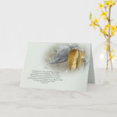 悔やみや弔慰カード-詩およびMilkweedのポッド カード (黄色い花)