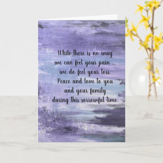 悔やみや弔慰カードby dalDesignNZ カード (黄色い花)