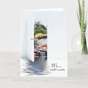 悔やみや弔慰ガーデンドア カード
