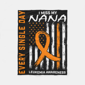 悔やみや弔慰ギフトの損失Nana Orange Leukemia Awaren フリースブランケット