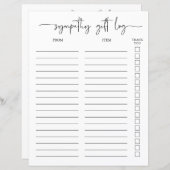 悔やみや弔慰ギフトログとThank You Tracker (正面/裏面)